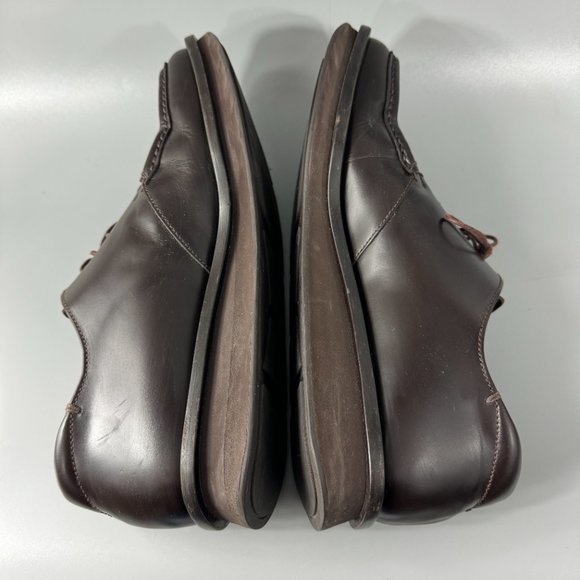 100% Authentic Prada Squared-toe Brown Leather Oxford Shoes, 10 main image 10